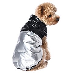 Попона для собак утепленная "Звезда диско" XS, серебристо-черная, размер 20см, серия BE TRENDY, Triol фото