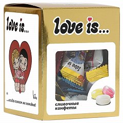 Жевательные конфеты LOVE IS "Золотая коллекция", сливочные, ассорти вкусов, 105г, ш/к 10951, 70604 фото